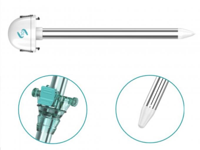 প্লাস্টিক 10 মিমি নিষ্পত্তিযোগ্য হাসন ট্রোকার ব্লান্ট টিপ পেটের অস্ত্রোপচারের যন্ত্র 0